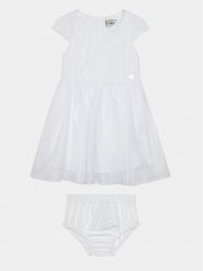 Guess Sukienka elegancka A4RK01 WFYM0 Biały Regular Fit. Białe sukienki dziewczęce Guess, z aplikacjami, z syntetyku, eleganckie, bez ramiączek. Za 319.99 zł.