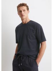 Marc O´Polo Bodywear Koszulka piżamowa w kolorze granatowym rozmiar: L. Niebieskie koszulki polo męskie l, bez wzorów, z bawełny, bez ramiączek. Za 104.45 zł.