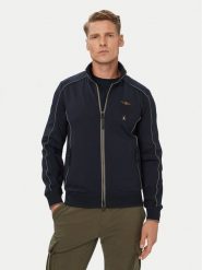 Aeronautica Militare Bluza 262FE2138UF00691 Granatowy Regular Fit. Niebieskie bluzy bez kaptura męskie AERONAUTICA MILITARE, l, z wiskozy. Za 714.99 zł.