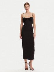 BARDOT Sukienka wieczorowa 58535DB Czarny Regular Fit. Czarne sukienki damskie BARDOT, bez wzorów, z syntetyku, wizytowe, bez kołnierzyka, bez ramiączek. Za 339.99 zł.