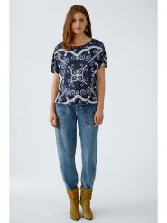 Oui Koszulka w kolorze granatowym rozmiar: 40. Niebieskie bluzki damskie Oui, bez wzorów, bez kołnierzyka. Za 104.99 zł.