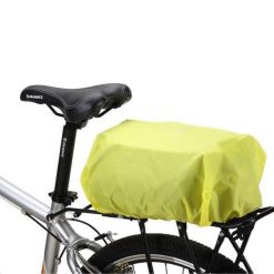 Wodoodporna pokrowiec na torbę rowerową lub plecak. Zielone plecaki damskie Wozinsky, bez wzorów, z materiału. Za 36.94 zł.