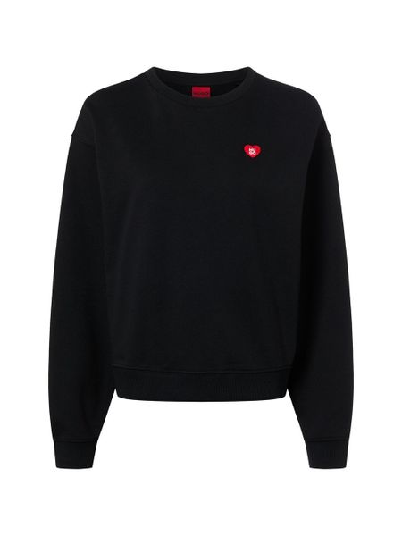 HUGO Bluza - Deroxina Kobiety Bawełna czarny, L. Czarne bluzy bez kaptura damskie Hugo, l, z bawełny. Za 329.95 zł.