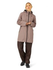 Ilse Jacobsen Płaszcz przeciwdeszczowy w kolorze szarobrązowym rozmiar: 36. Brązowe kurtki przeciwdeszczowe damskie Ilse Jacobsen, bez wzorów, sportowe. Za 260.99 zł.