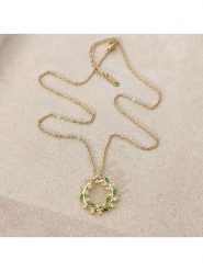 Nakkash Pozłacany naszyjnik z zawieszką - dł. 42 cm rozmiar: onesize. Zielone naszyjniki damskie Nakkash, pozłacane. Za 39.99 zł.