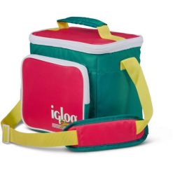 Torba termiczna IGLOO Retro Square Lunch Bag 9 (6 litrów). Zielone torby męskie na ramię IGLOO, bez wzorów, duże, bez dodatków. Za 99.00 zł.