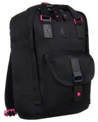 Plecak czarny z miejscem na laptopa LuluCastagnette NANO. Czarne plecaki damskie LuluCastagnette, bez wzorów, z materiału, sportowe. Za 217.00 zł.