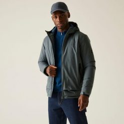 Kurtka męska przejściowa przeciwdeszczowa Winsar. Niebieskie kurtki męskie Regatta, m, bez wzorów, z puchu, sportowe, bez kaptura. W wyprzedaży za 179.99 zł.