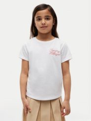 Tommy Hilfiger T-Shirt KG0KG09454 Biały Regular Fit. Białe koszulki dziewczęce Tommy Hilfiger, bez wzorów, z syntetyku, bez ramiączek. Za 109.99 zł.