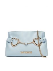 LOVE MOSCHINO Torebka JC4034PP1MLB0712 Błękitny. Niebieskie torebki klasyczne damskie Love Moschino, bez wzorów, ze skóry, wizytowe, bez kołnierzyka, bez ramiączek. Za 499.99 zł.