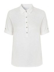 TATUUM Koszulka polo "Fenika" w kolorze białym rozmiar: XXL. Białe bluzki damskie Tatuum, xxl, bez wzorów, bez kołnierzyka, bez ramiączek. Za 83.22 zł.