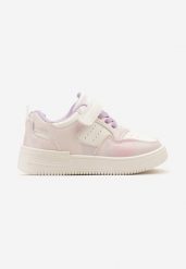 Biało-Fioletowe Buty Sportowe Sneakersy z Rzepem i Drobną Perforacją Drimrose. Białe sukienki niemowlęce Born2be, na wiosnę, bez wzorów, z jeansu, bez ramiączek. Za 79.99 zł.