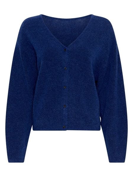 MOSS COPENHAGEN Kardigan "Milania" w kolorze granatowym rozmiar: M/L. Niebieskie kardigany damskie MOSS COPENHAGEN, l, bez wzorów. Za 226.77 zł.