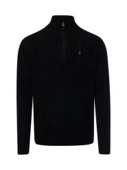 Polo Ralph Lauren Sweter z mieszanki wełny i kaszmiru Mężczyźni Wełna czarny, L. Czarne swetry męskie Polo Ralph Lauren, l, bez wzorów, z kaszmiru, bez kołnierzyka. Za 1,199.95 zł.