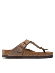 Birkenstock Japonki Gizeh Bs 0943811 Brązowy. Brązowe klapki damskie Birkenstock, bez wzorów, z nubiku, bez obcasa. Za 399.99 zł.