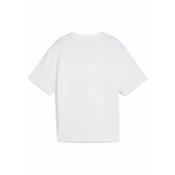 Młodzieżowa koszulka Essentials Boxy PUMA White. Biała bluzki damskie Puma, m, bez wzorów, eleganckie, bez kołnierzyka, bez ramiączek. Za 79.00 zł.