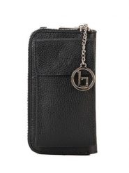 Lia Biassoni Skórzana torebka "Cerca" w kolorze czarnym na telefon - 11 x 19 x 4 cm rozmiar: onesize. Czarne torebki klasyczne damskie Lia Biassoni, bez wzorów, z materiału, bez dodatków. Za 175.67 zł.