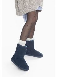 Gooce Skórzane botki zimowe "Fairfield" w kolorze granatowym rozmiar: 37. Niebieskie botki damskie Gooce, na zimę, ze skóry, bez obcasa, bez zapięcia. Za 183.15 zł.