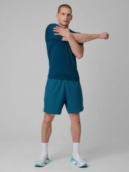 4F Spodenki treningowe szybkoschnące męskie - turkusowe XL. Niebieskie szorty sportowe męskie 4f, l, z tkaniny. Za 149.99 zł.