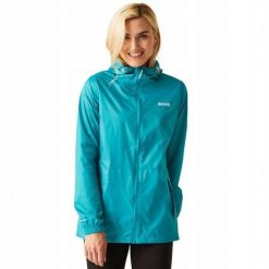 Kurtka trekkingowa damska Pack It Jacket III kieszonkowa przeciwdeszczowa. Niebieskie kurtki przeciwdeszczowe damskie Regatta, l, z kapturem. Za 109.99 zł.