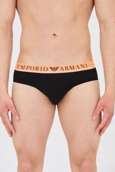 EMPORIO ARMANI Slipy czarne 3-pack, Rozmiar XXL. Czarne slipki męskie Emporio Armani, bez wzorów, z gumy. W wyprzedaży za 195.99 zł.