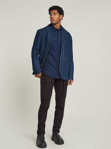 G-Star Koszula - Slim fit - w kolorze granatowym rozmiar: L. Niebieskie koszule męskie G-Star, l, bez wzorów, bez kołnierzyka, bez ramiączek. Za 202.03 zł.