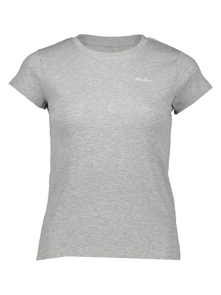 Pepe Jeans Koszulka w kolorze szarym rozmiar: S. Szare bluzki damskie Pepe Jeans, s, bez wzorów, z jeansu, bez kołnierzyka, bez ramiączek. Za 105.14 zł.