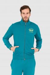 LA MARTINA Turkusowa bluza męska na zamek. Zielone bluzy bez kaptura męskie La Martina, m. W wyprzedaży za 469.99 zł.