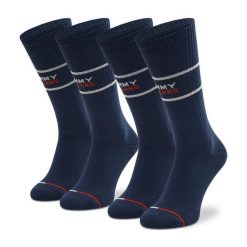 Skarpety długie Tommy Hilfiger. Niebieskie skarpetki męskie Tommy Hilfiger, bez wzorów. Za 69.99 zł.
