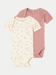 NAME IT Komplet 2 par body 13227028 Kolorowy. Body niemowlęce Name it, bez wzorów, z bawełny, bez ramiączek. Za 49.99 zł.