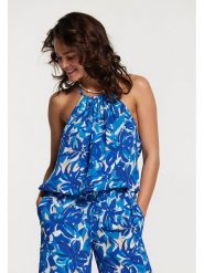 SHIWI Top w kolorze niebieskim rozmiar: XL. Niebieskie topy damskie SHIWI, xl, bez wzorów, z wiskozy, bez kołnierzyka. Za 96.60 zł.