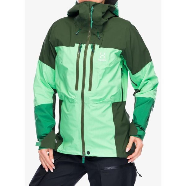 Kurtka GORE TEX damska Haglofs Spitz GTX PRO Jacket. Zielone kurtki damskie Haglöfs, bez wzorów, z gore-texu, bez kaptura. Za 1,794.99 zł.