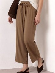 Street One spodnie wsuwane Kobiety wiskoza brązowy, 40-26. Brązowe spodnie materiałowe damskie Street One, bez wzorów, z tkaniny, street. Za 139.95 zł.