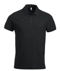 Clique Classic Lincoln S/S koszulka polo męska, nowoczesny krój – black. Czarne koszulki polo męskie CLIQUE, m, bez wzorów, z bawełny, bez ramiączek. Za 120.98 zł.