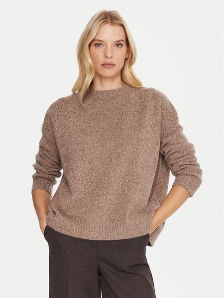 Weekend Max Mara Sweter Sibari 2525366152 Brązowy Relaxed Fit. Brązowe swetry klasyczne damskie Weekend Max Mara, s, z wełny, bez kołnierzyka. Za 829.99 zł.