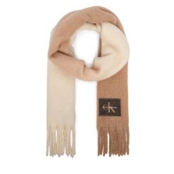 Szalik Calvin Klein. Brązowe szaliki i kominy damskie CALVIN KLEIN, bez wzorów. Za 329.99 zł.