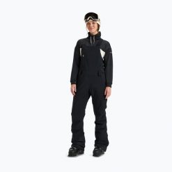 Spodnie snowboardowe damskie ROXY Gore-Tex Stretch Prism Bib. Czarne spodnie materiałowe damskie Roxy, bez wzorów, z gore-texu. Za 1,139.00 zł.