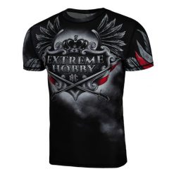 Koszulka Męska na siłownię rashguard MMA EXTREME HOBBY HUSARZ. Czarne bielizna termoaktywna męska EXTREME HOBBY, l, bez wzorów, z bawełny. Za 199.00 zł.