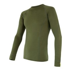 SENSOR Termoaktywna bluzka męska MERINO ACTIVE TEE LS-M-Oliwkowy. Zielone bielizna termoaktywna męska Sensor, l, bez wzorów, z materiału. Za 368.49 zł.