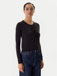 Tommy Jeans Kardigan Essential DW0DW20976 Czarny Regular Fit. Czarne kardigany damskie Tommy Jeans, m, bez wzorów, z bawełny. Za 279.99 zł.