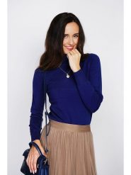 ASSUILI Golf w kolorze granatowym rozmiar: 42. Niebieskie golfy damskie Assuili, bez wzorów, z kaszmiru, bez ramiączek. Za 140.86 zł.