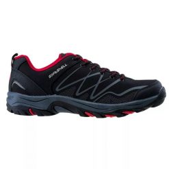 Buty turystyczne męskie Martes Ronn Low - czarno-czerwone, Rozmiar buta 46. Czarne buty trekkingowe męskie MARTES, z softshellu, bez zapięcia, trekkingowe. Za 119.99 zł.
