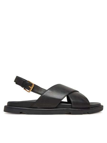 Marc O'Polo Sandały RR2M3066 Czarny. Czarne sandały damskie Marc O´Polo, bez wzorów, ze skóry, bez obcasa, na płaskiej podeszwie. Za 709.99 zł.