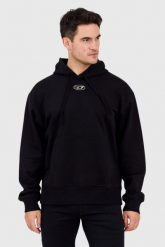 DIESEL Czarna męska bluza z metalowym logo S-MACS-HOOD-OD. Czarne bluzy bez kaptura męskie Diesel, l, z bawełny. W wyprzedaży za 659.99 zł.