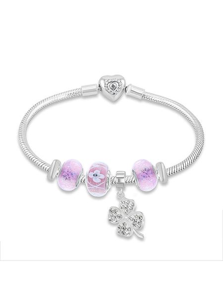 CHARM'S Srebrna bransoletka z charmsami rozmiar: onesize. Różowe bransoletki damskie CHARM'S, srebrne. Za 652.99 zł.