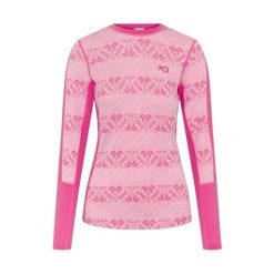 Damska koszulka termoaktywna z długim rękawem Kari Traa Anna. Czerwone bielizna termoaktywna damska Kari Traa, bez wzorów. Za 499.00 zł.