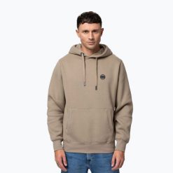 Bluza męska Pitbull Small Logo Hooded. Brązowe bluzy z kapturem męskie PITBULL, l, z bawełny. Za 189.99 zł.