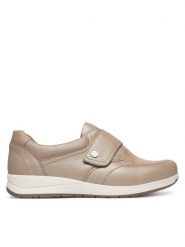 Caprice Półbuty 9-24710-46 Beżowy. Brązowe półbuty damskie Caprice, bez wzorów, ze skóry, bez obcasa, na płaskiej podeszwie. Za 290.99 zł.