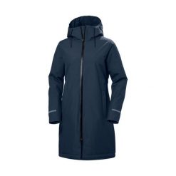 Płaszcz damski z kapturem Helly Hansen Aspire. Niebieskie płaszcze damskie Helly Hansen, s, bez wzorów, z materiału, eleganckie. Za 636.75 zł.