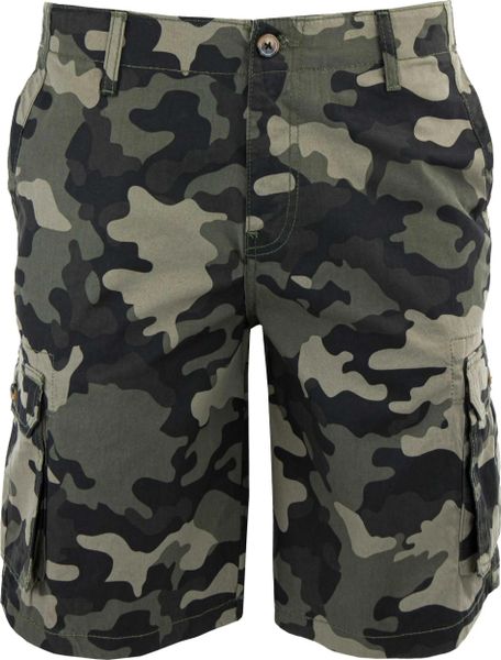 Męskie spodenki The People Rep. Nihil Camouflage Green. Zielone szorty męskie Givova, na lato, bez wzorów, z bawełny, eleganckie. Za 175.99 zł.